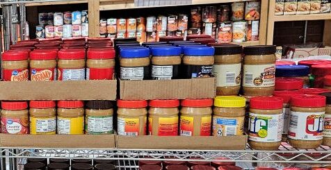 PB&J shelves Wagon collecting food for FISH, at local church